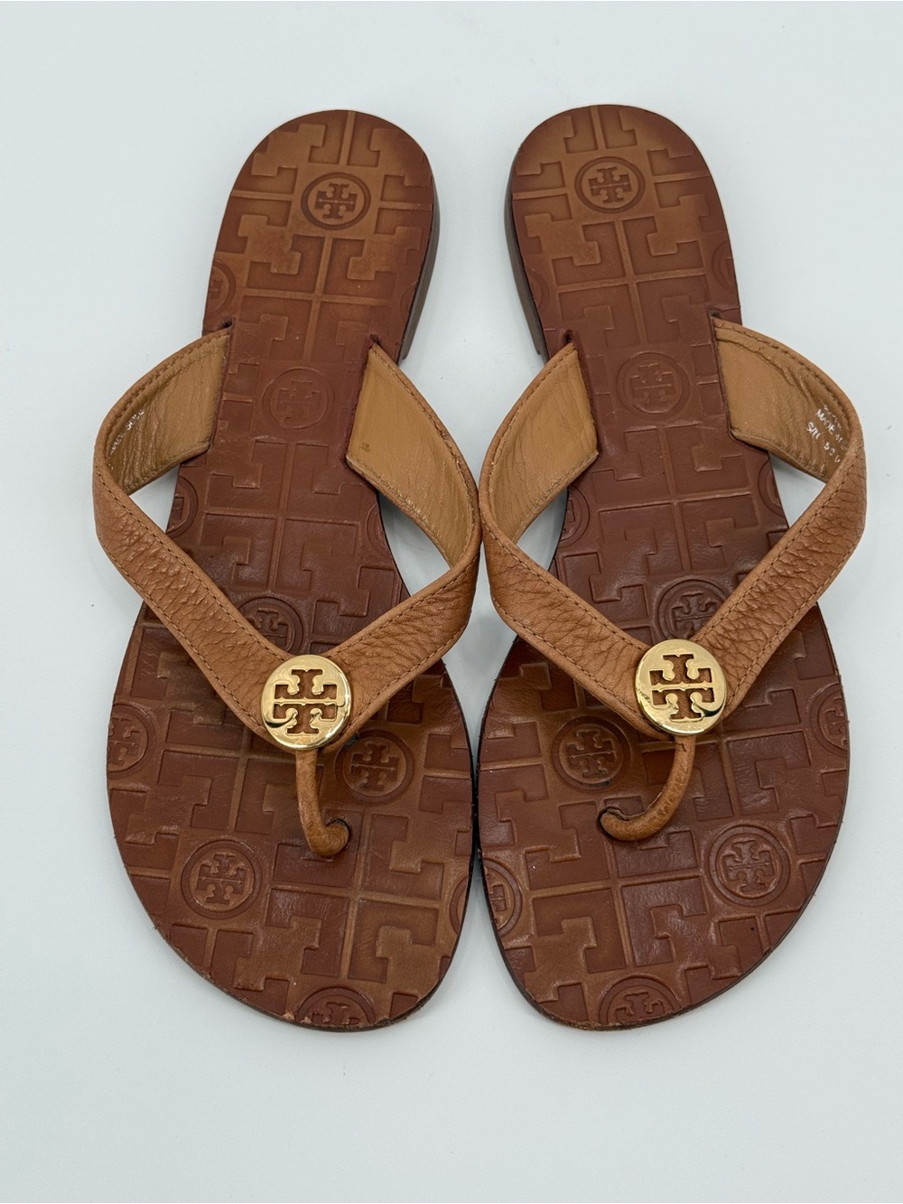 Tory Burch Thora Leather Thong Sandals Leather Flip Flops 7